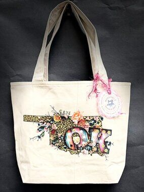 Oklahoma Leopard Print Tote Bag